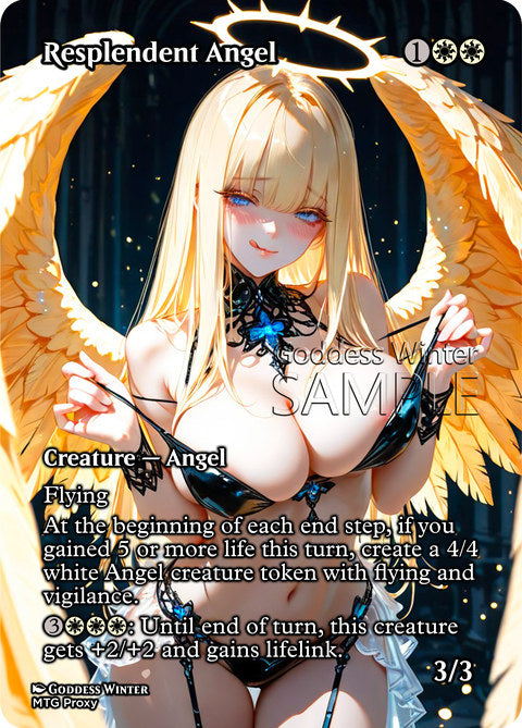 Resplendent Angel Goddess Winter proxy card artwork