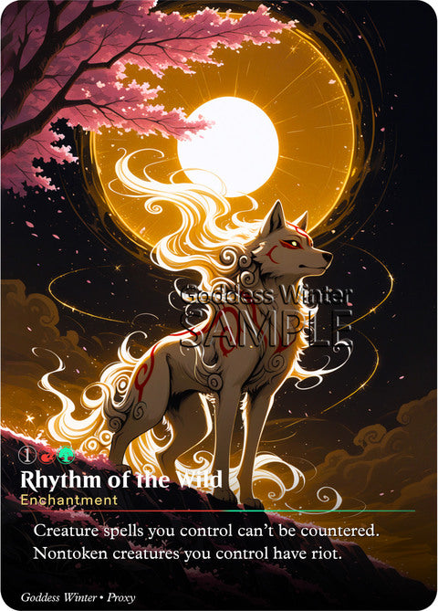Rhythm of the Wild Goddess Winter proxy card artwork