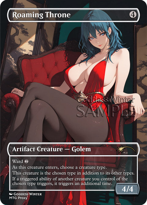 Roaming Throne Goddess Winter proxy card artwork