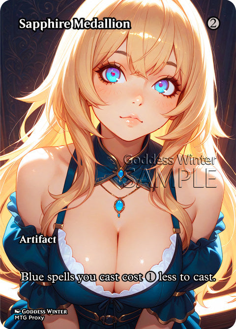 Sapphire Medallion Goddess Winter proxy card artwork