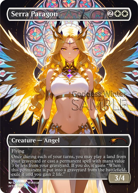Serra Paragon Goddess Winter proxy card artwork