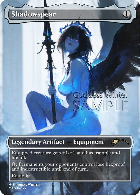Shadowspear Goddess Winter proxy card artwork