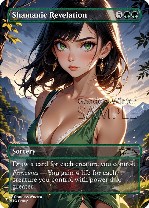 Shamanic Revelation Goddess Winter proxy card artwork