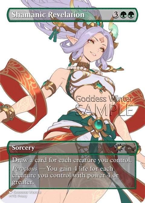 Shamanic Revelation Goddess Winter proxy card artwork