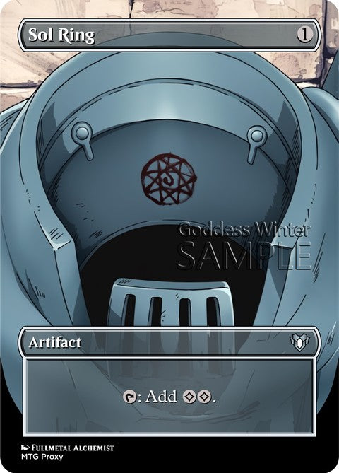 Sol Ring Goddess Winter proxy card artwork