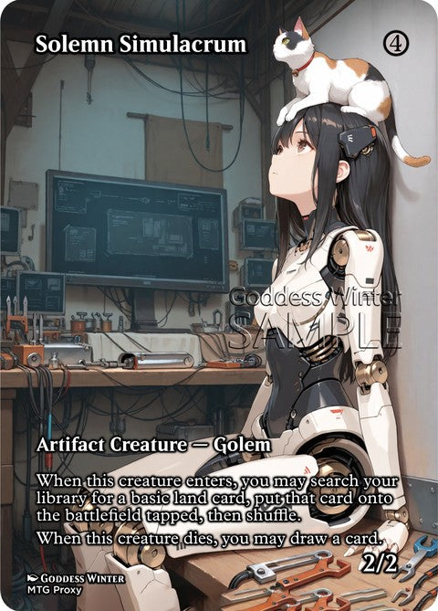 Solemn Simulacrum Goddess Winter proxy card artwork
