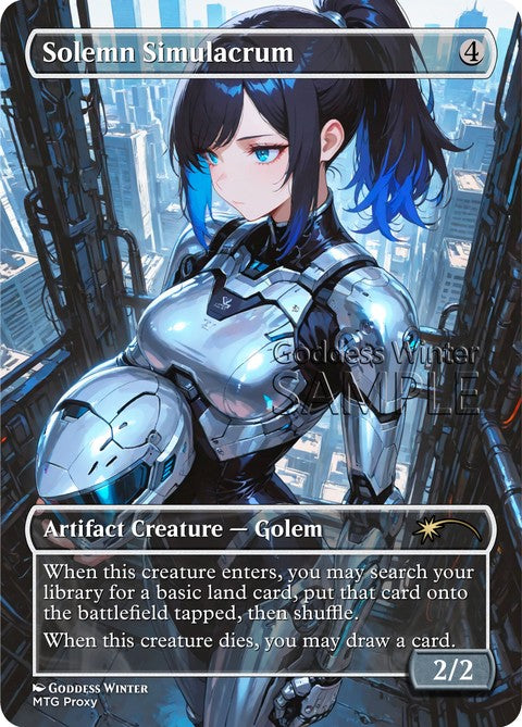 Solemn Simulacrum Goddess Winter proxy card artwork