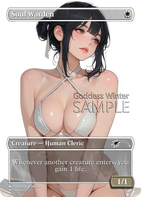 Soul Warden Goddess Winter proxy card artwork