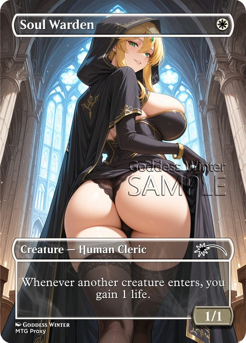 Soul Warden Goddess Winter proxy card artwork