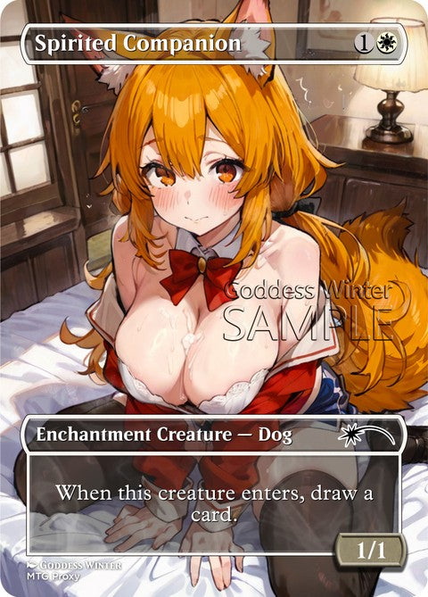 Spirited Companion Goddess Winter proxy card artwork