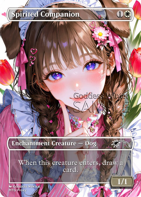 Spirited Companion Goddess Winter proxy card artwork