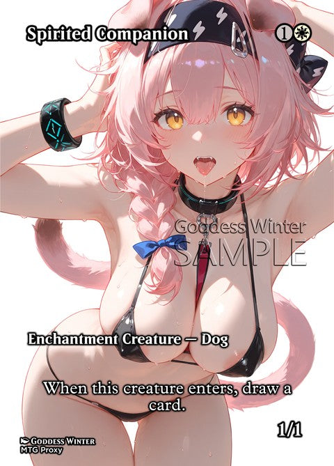 Spirited Companion Goddess Winter proxy card artwork