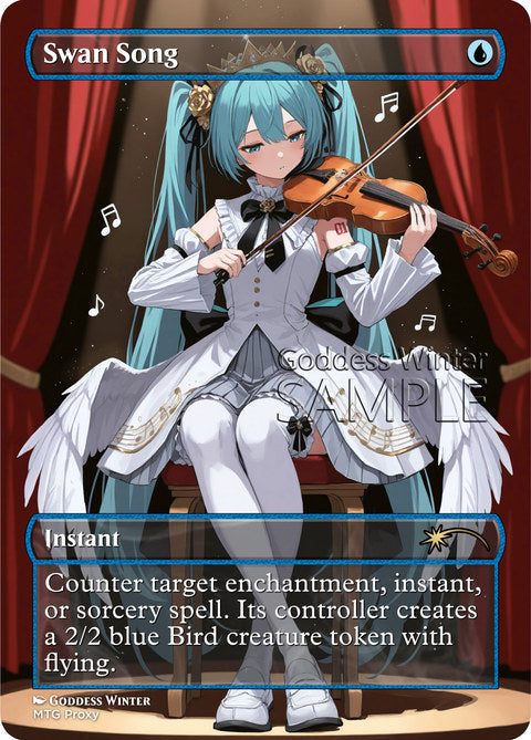 Swan Song Goddess Winter proxy card artwork