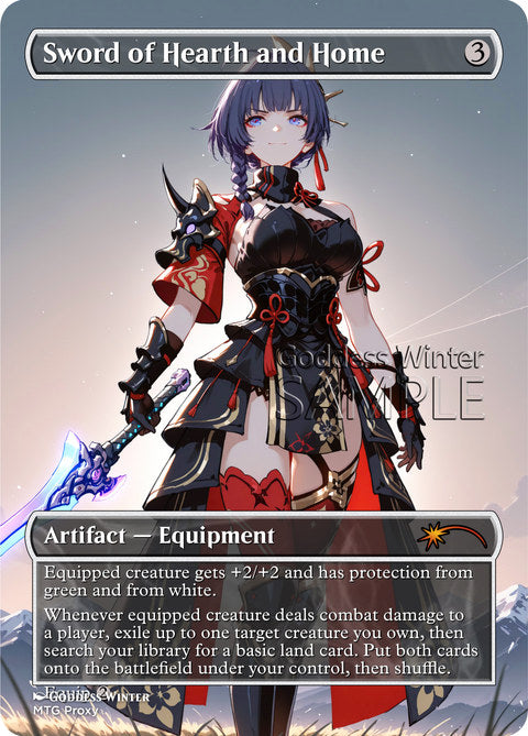 Sword of Hearth and Home Goddess Winter proxy card artwork