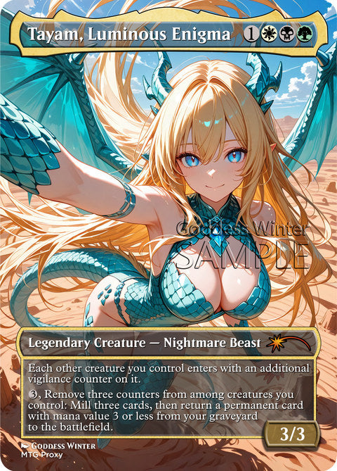 Tayam, Luminous Enigma Goddess Winter proxy card artwork