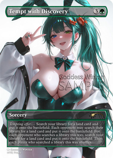 Tempt with Discovery Goddess Winter proxy card artwork