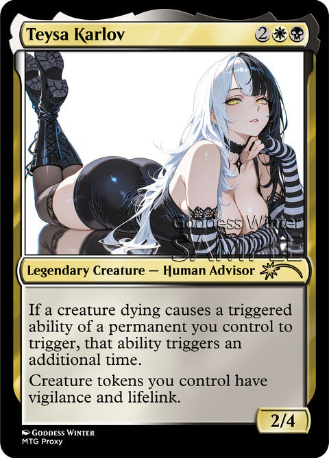 Teysa Karlov Goddess Winter proxy card artwork