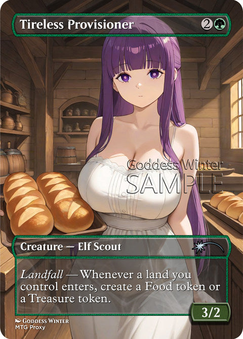 Tireless Provisioner Goddess Winter proxy card artwork