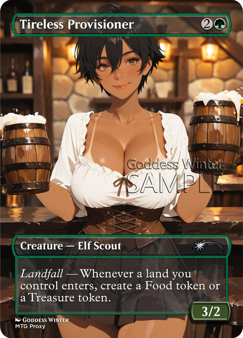 Tireless Provisioner Goddess Winter proxy card artwork