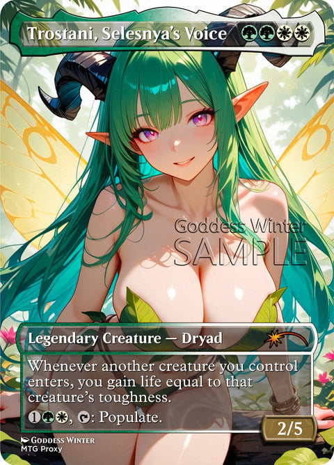 Trostani, Selesnya's Voice Goddess Winter proxy card artwork