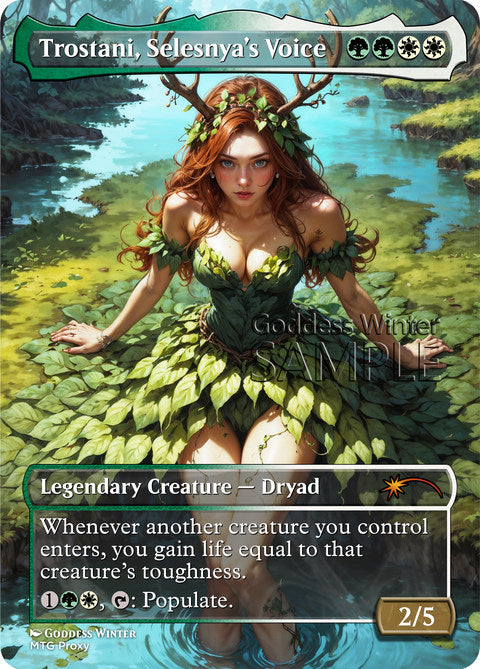 Trostani, Selesnya's Voice Goddess Winter proxy card artwork