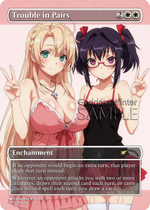 Trouble in Pairs Goddess Winter proxy card artwork