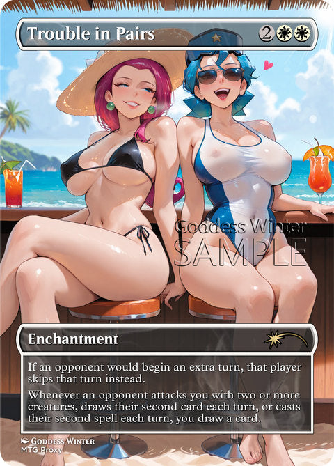 Trouble in Pairs Goddess Winter proxy card artwork