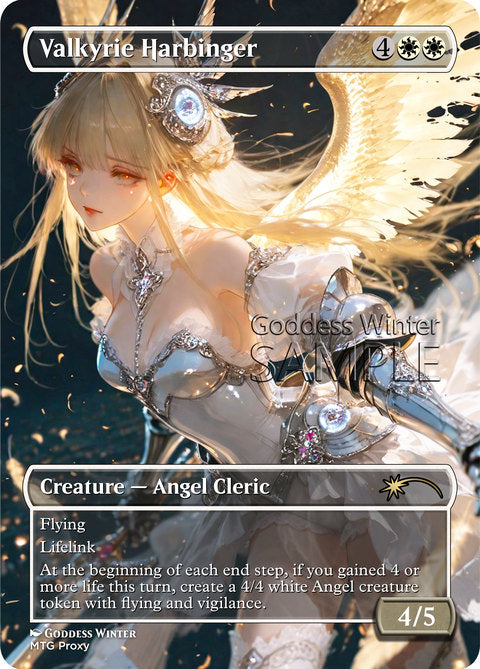 Valkyrie Harbinger Goddess Winter proxy card artwork