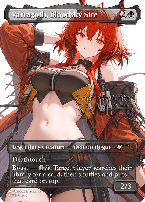 Varragoth, Bloodsky Sire Goddess Winter proxy card artwork