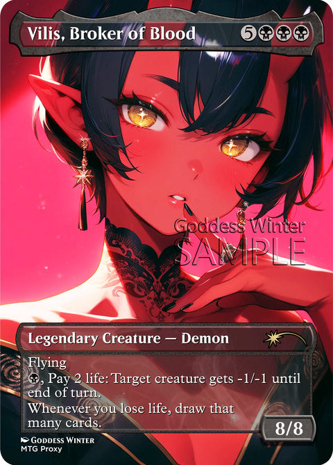 Vilis, Broker of Blood Goddess Winter proxy card artwork