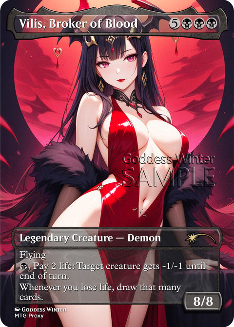 Vilis, Broker of Blood Goddess Winter proxy card artwork