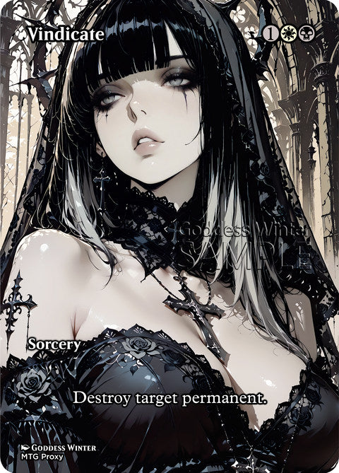 Vindicate Goddess Winter proxy card artwork