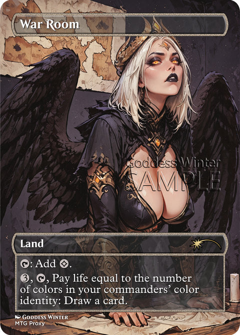 War Room Goddess Winter proxy card artwork