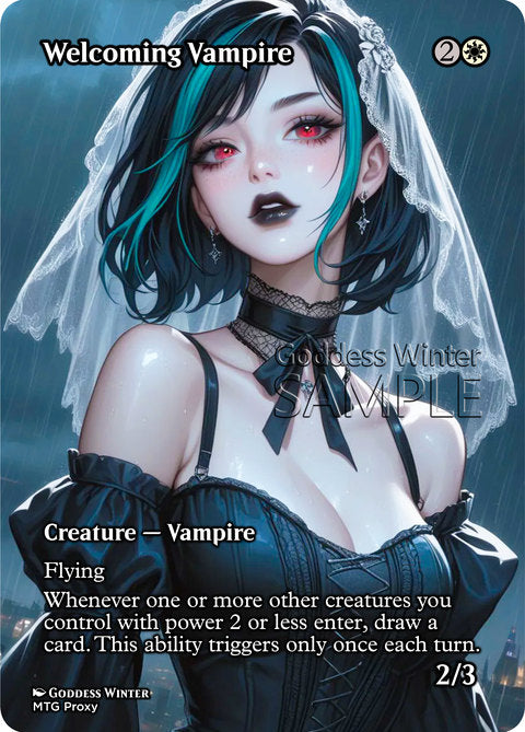 Welcoming Vampire Goddess Winter proxy card artwork