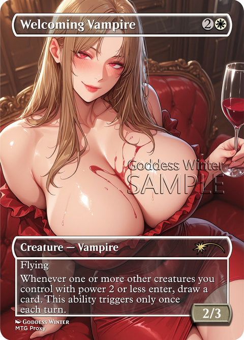Welcoming Vampire Goddess Winter proxy card artwork