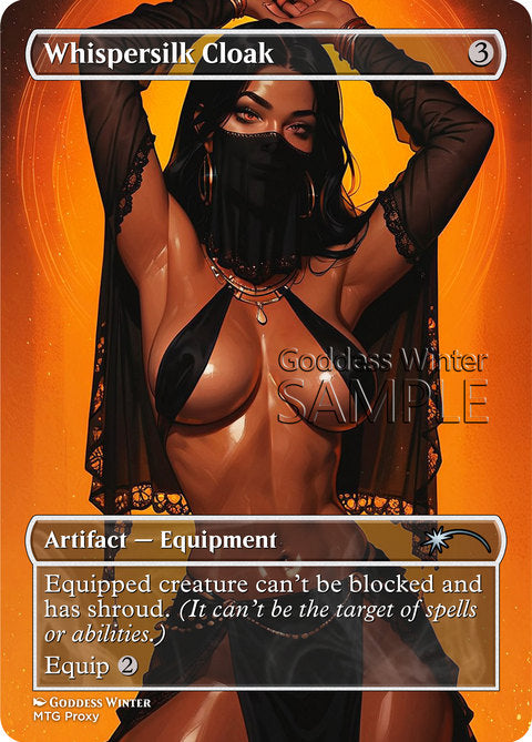 Whispersilk Cloak Goddess Winter proxy card artwork