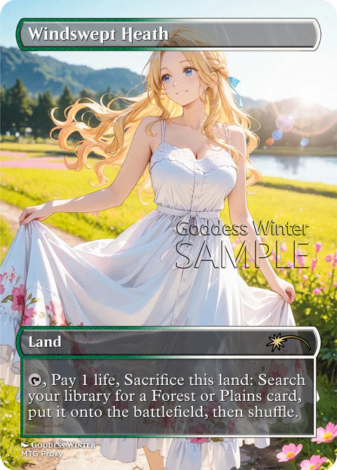 Windswept Heath Goddess Winter proxy card artwork