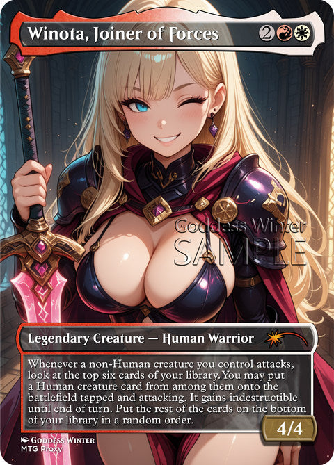 Winota, Joiner of Forces Goddess Winter proxy card artwork