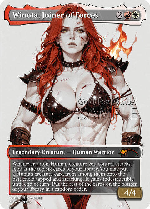 Winota, Joiner of Forces Goddess Winter proxy card artwork