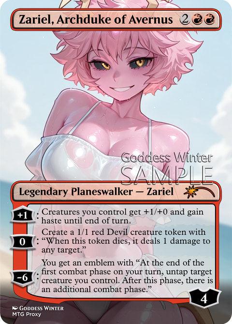 Zariel, Archduke of Avernus Goddess Winter proxy card artwork