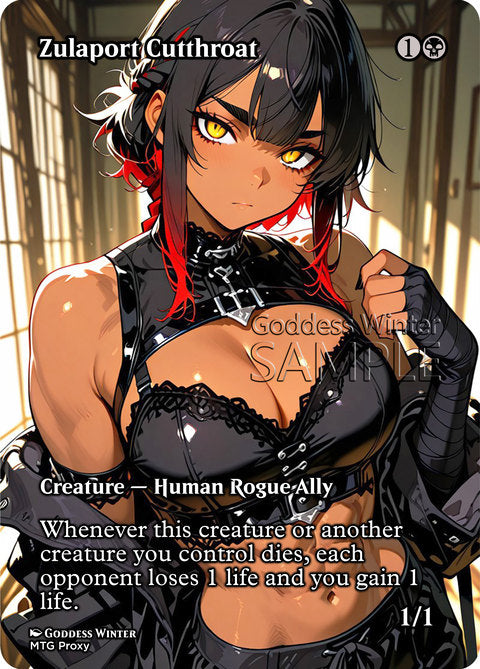 Zulaport Cutthroat Goddess Winter proxy card artwork